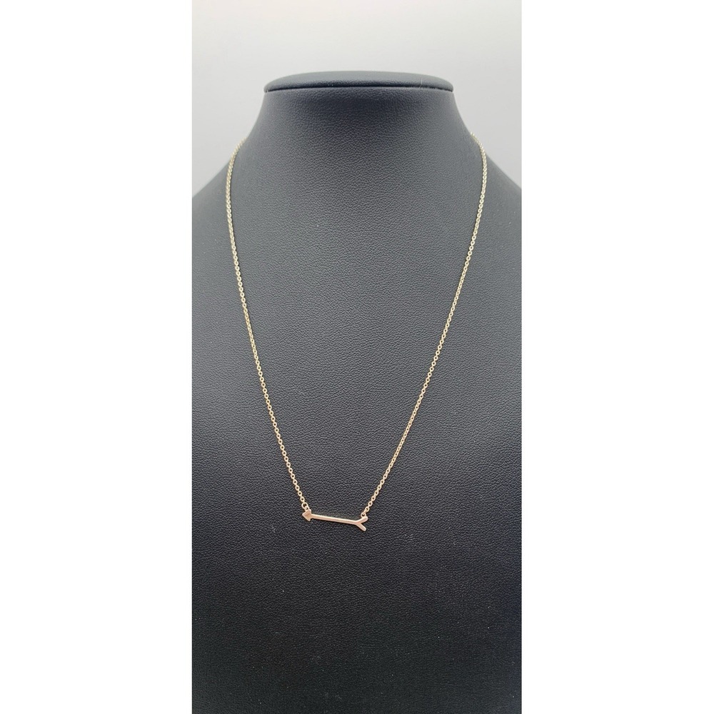 Stella & Dot "On The Mark" 925 Sterling Silver Arrow Necklace 18"